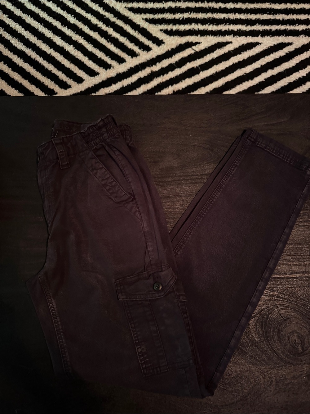 American Eagle Outfitters Black Stretch Cargo Pants